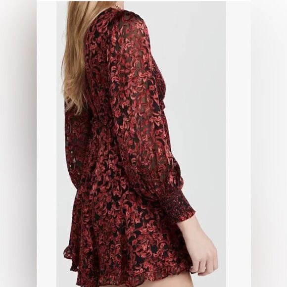 NWOT ALICE + Olivia Briar Floral Blouson Long Sleeve Silk Blend Dress SIZE 2 - Picture 15 of 16